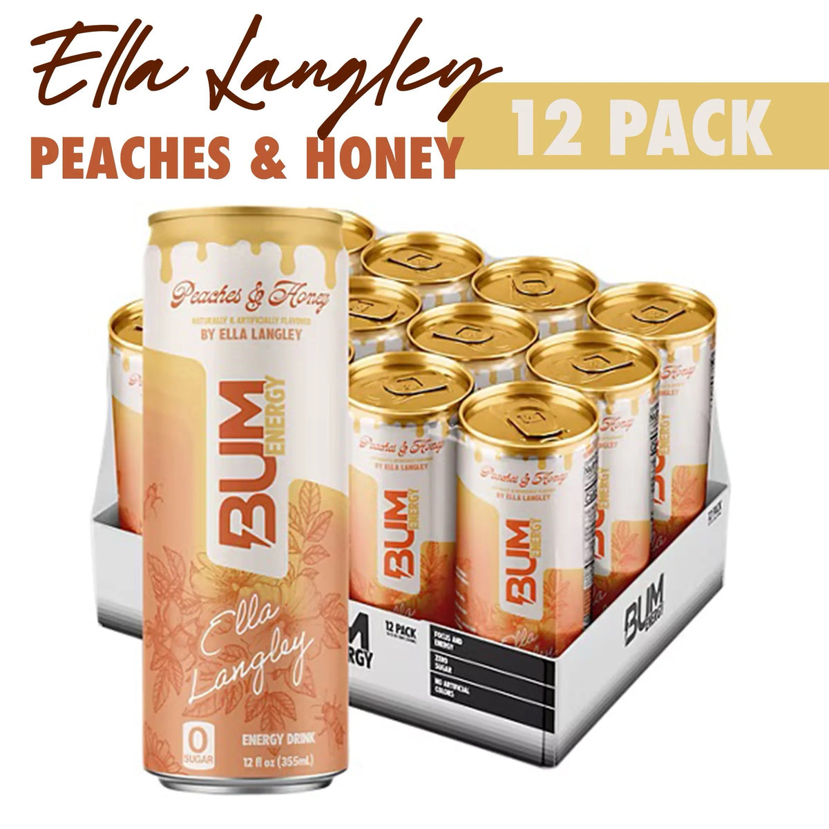 BUM Energy x Ella Langley – Peaches & Honey, 12-Pack