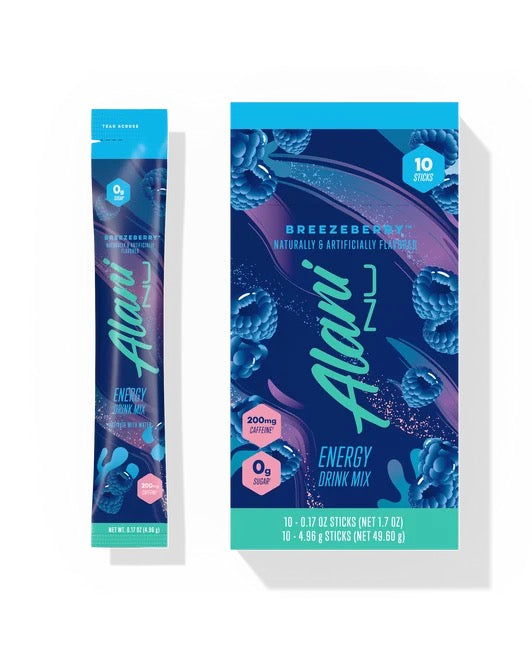 Alani Nu Juicy Peach Energy Drink Mix, 10 Stick Packs