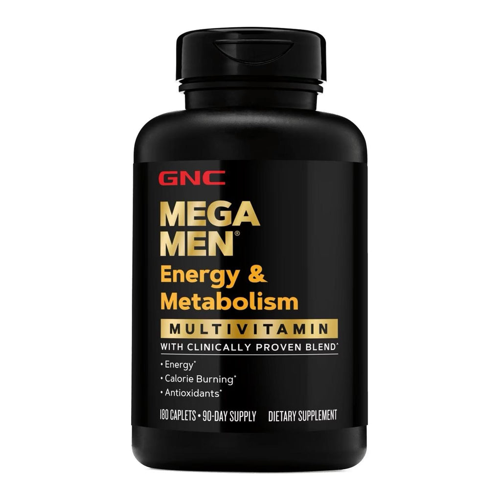 GNC Mega Men Energy & Metabolism Multivitamin – 180 Caplets, 90-Day Supply