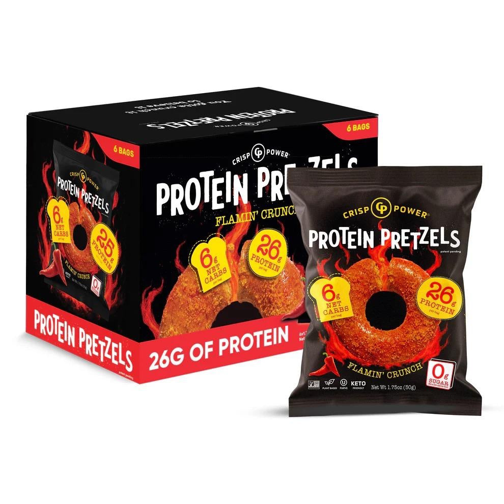 High Protein Pretzel Crisps – Cheddar Flavor, 25g Protein