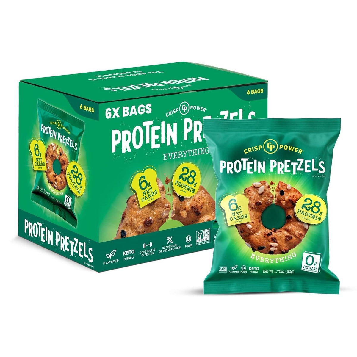 High Protein Pretzel Crisps – Cheddar Flavor, 25g Protein