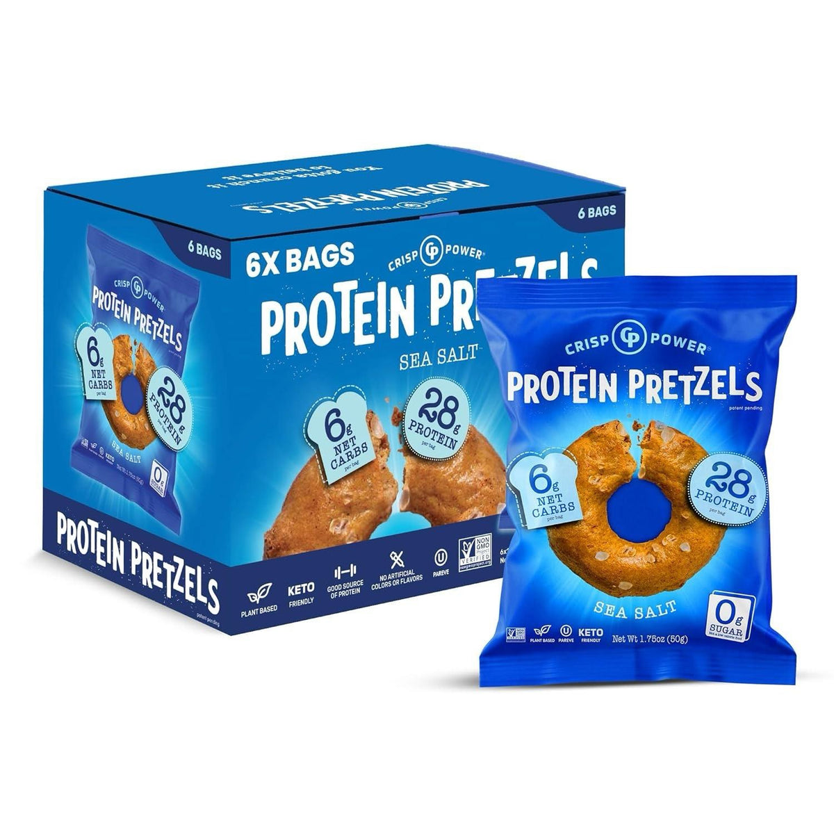 High Protein Pretzel Crisps – Cheddar Flavor, 25g Protein