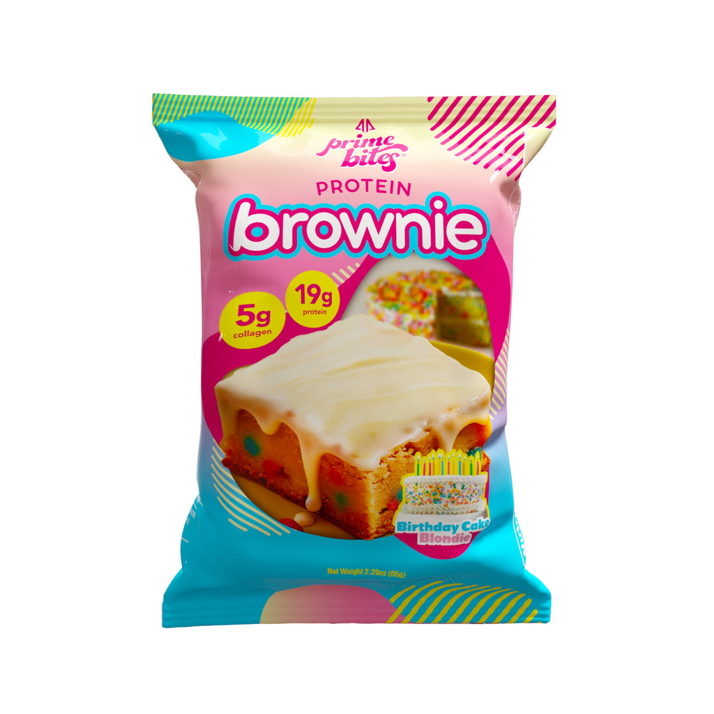 Prime Bites Protein Brownie – 4 Pack Birthday Cake Blondie
