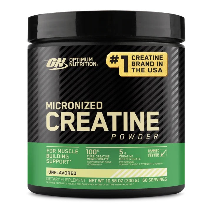 Optimum Nutrition Micronized Creatine Powder – Unflavored, 300g, 60 Servings