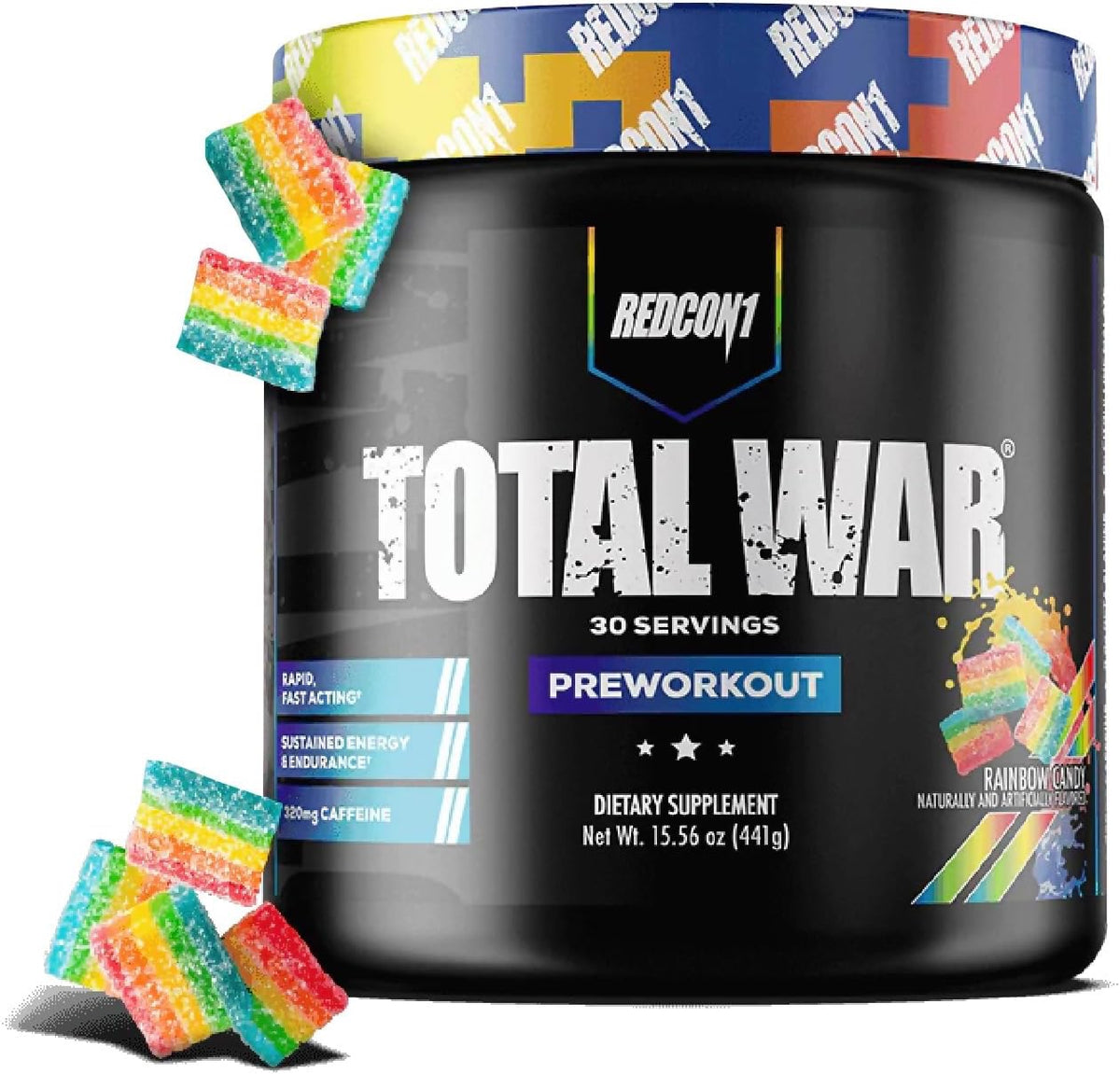 Redcon1 Total War Pre-Workout – Rainbow Candy 30 Serving