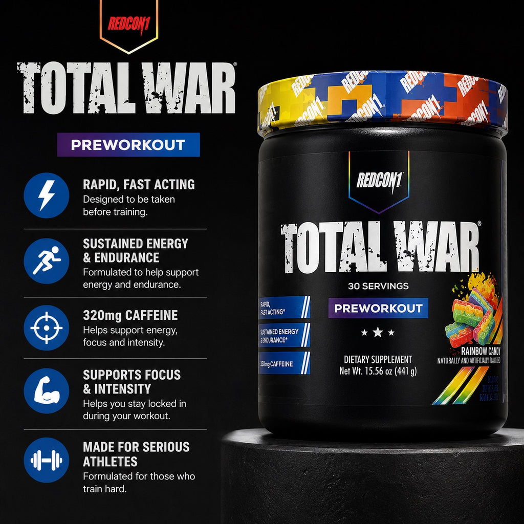 Redcon1 Total War Pre-Workout – Rainbow Candy 30 Serving