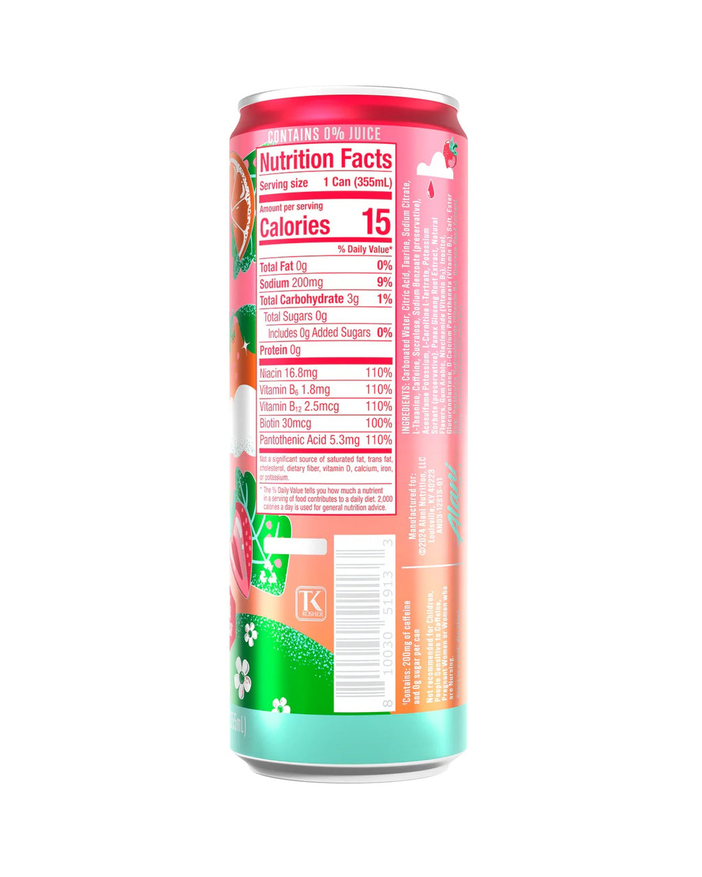 Alani Nu Strawberry Sunrise Energy Drink 12 fl oz
