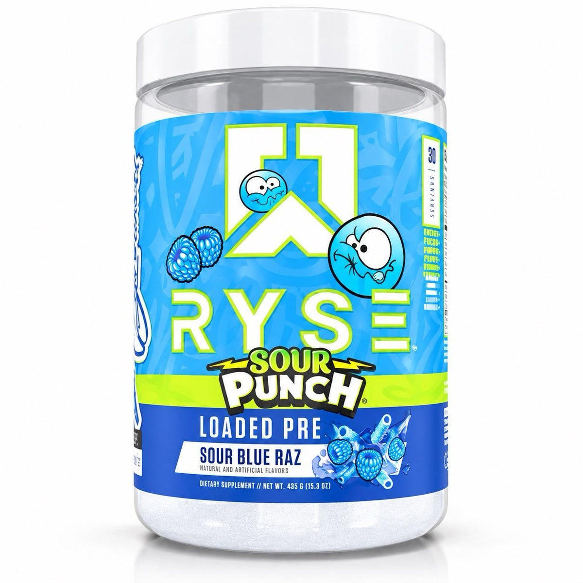 RYSE Pre-Workout – Cherry Ring Pop, 25 Servings, 300mg Caffeine