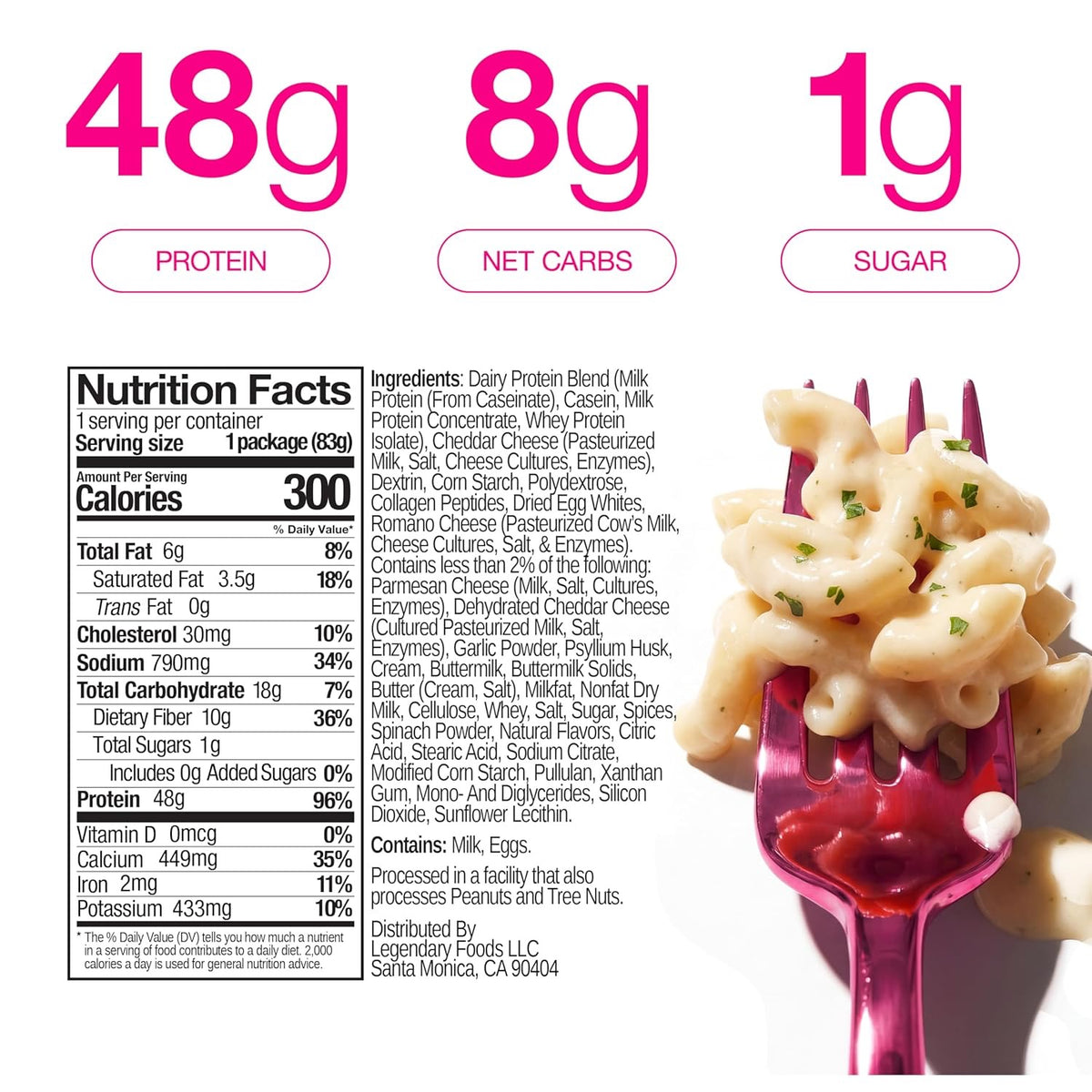 Legendary Protein Pasta Variety Pack – 6 Cups