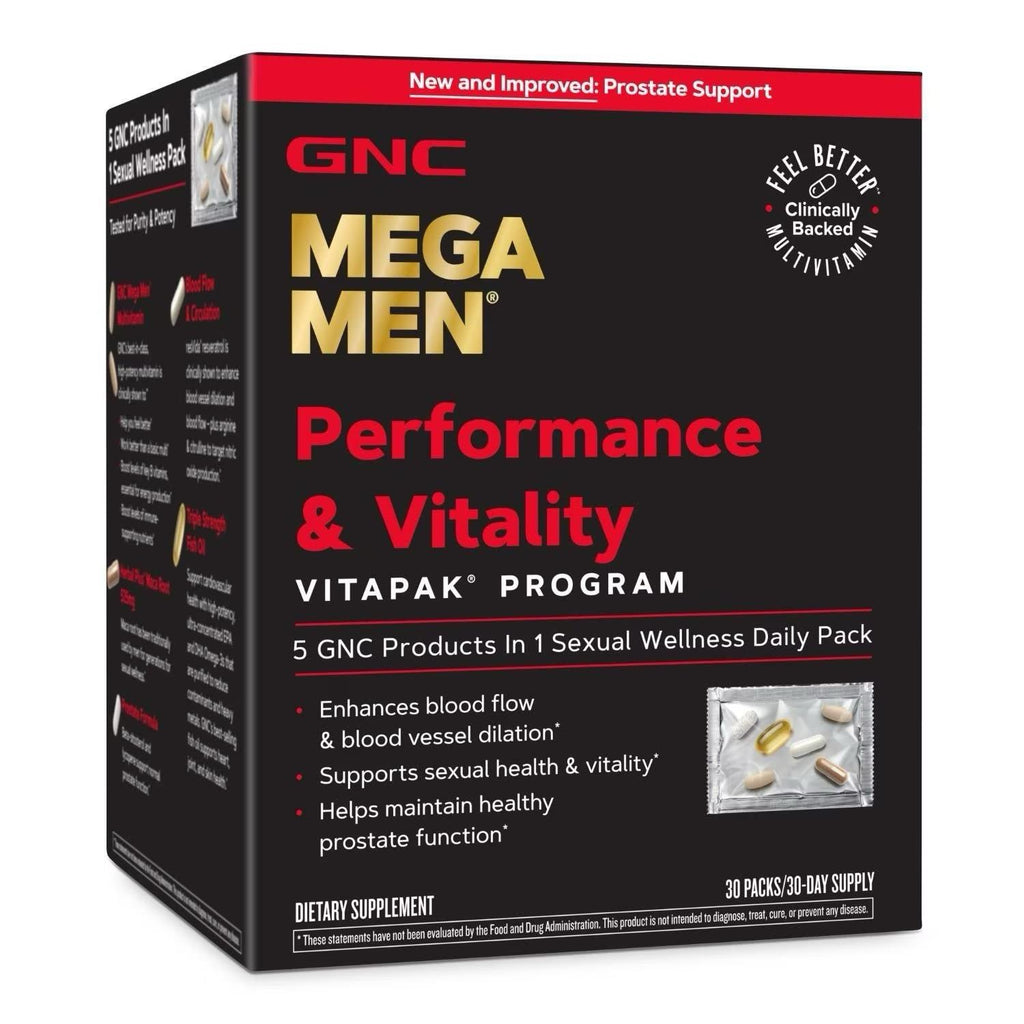 GNC Mega Men Performance & Vitality Vitapak Program – 30 Daily Packs