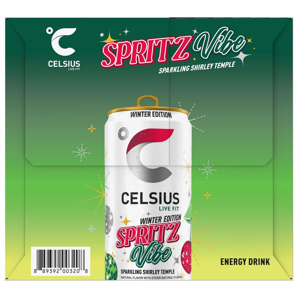 CELSIUS Winter Edition Spritz Vibe Energy Drink, 12 Pack, 12 fl oz Cans