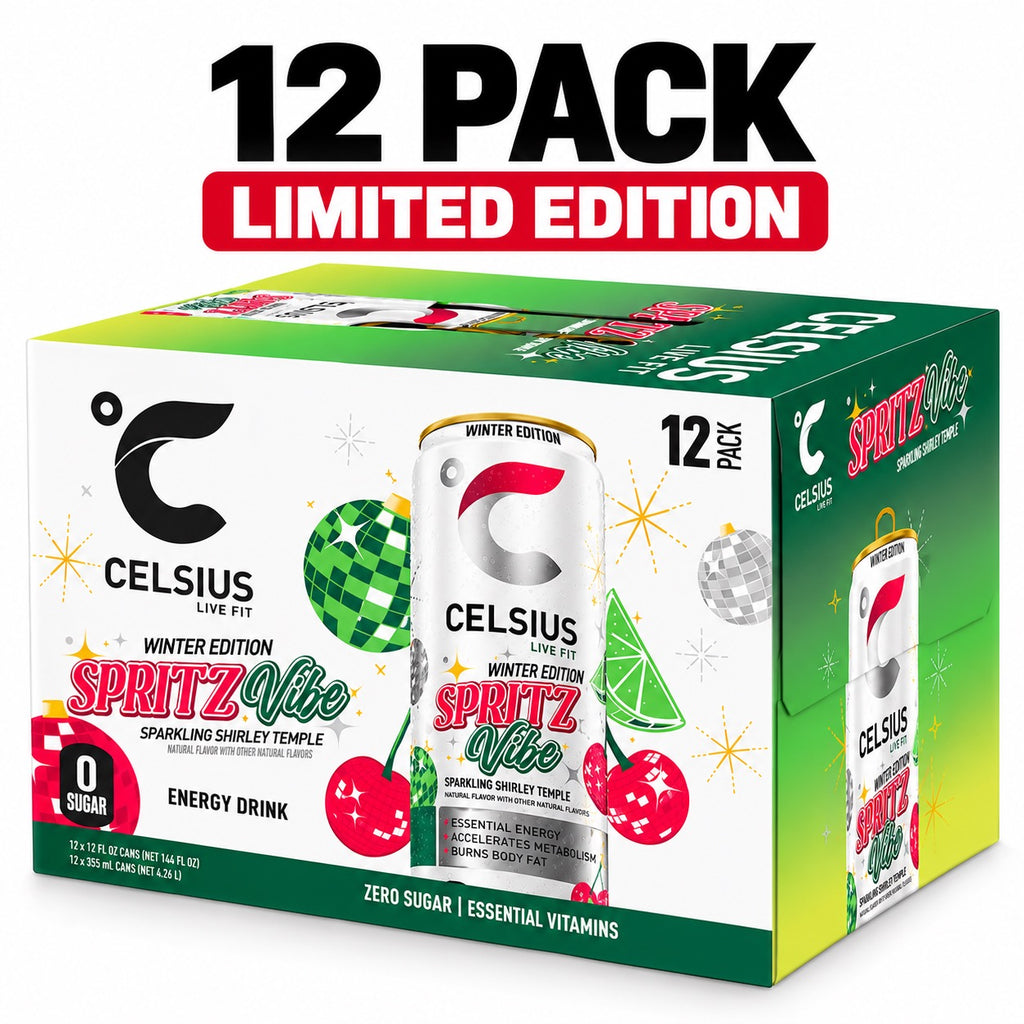 CELSIUS Winter Edition Spritz Vibe Energy Drink, 12 Pack, 12 fl oz Cans