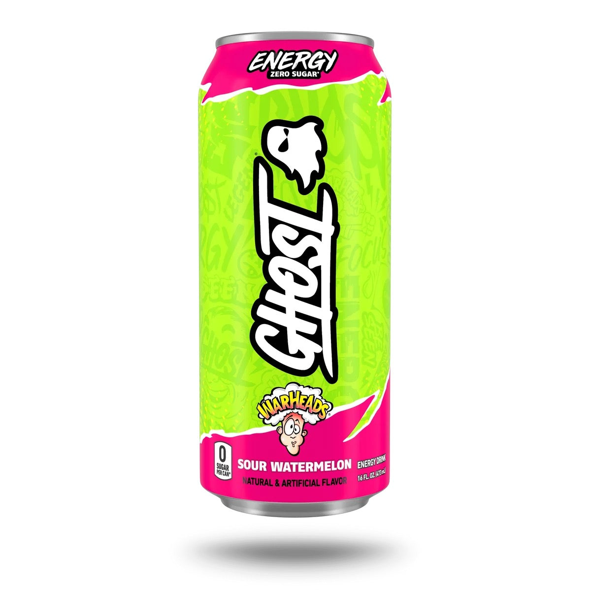 GHOST Energy Sour Strips Apple Berry Zero Sugar Energy Drink – 16 fl oz Single Can