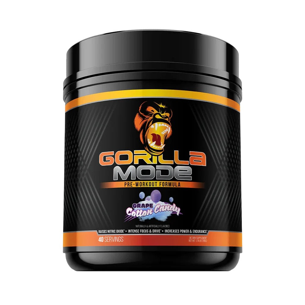 Gorilla Mode Nitric Pre-Workout – Candy Apple, Stim-Free, 40 Servings